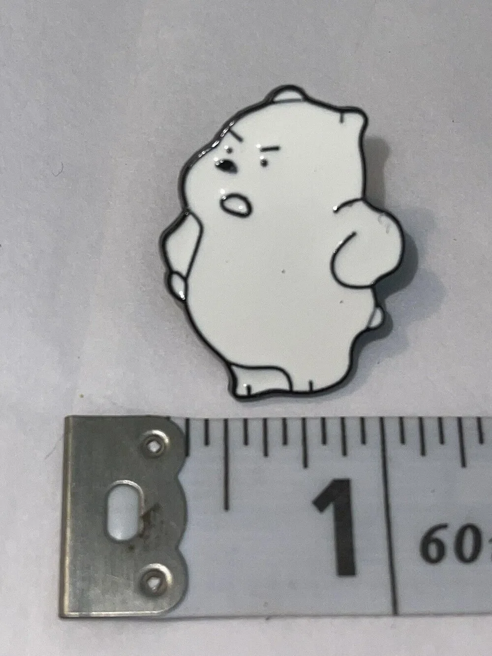 White Polar Bear Pin Brooch